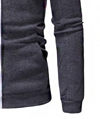 ZITY Men's Light Weight Long Sleeve Full Zip Loose Hoodie-DUMFH05073|Zitysports