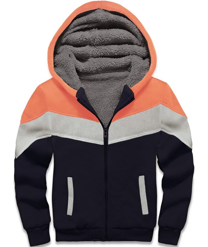 ZITY Boy's Collar Fleece Zip Up Hoodie-ZPK005858 | Zitysports