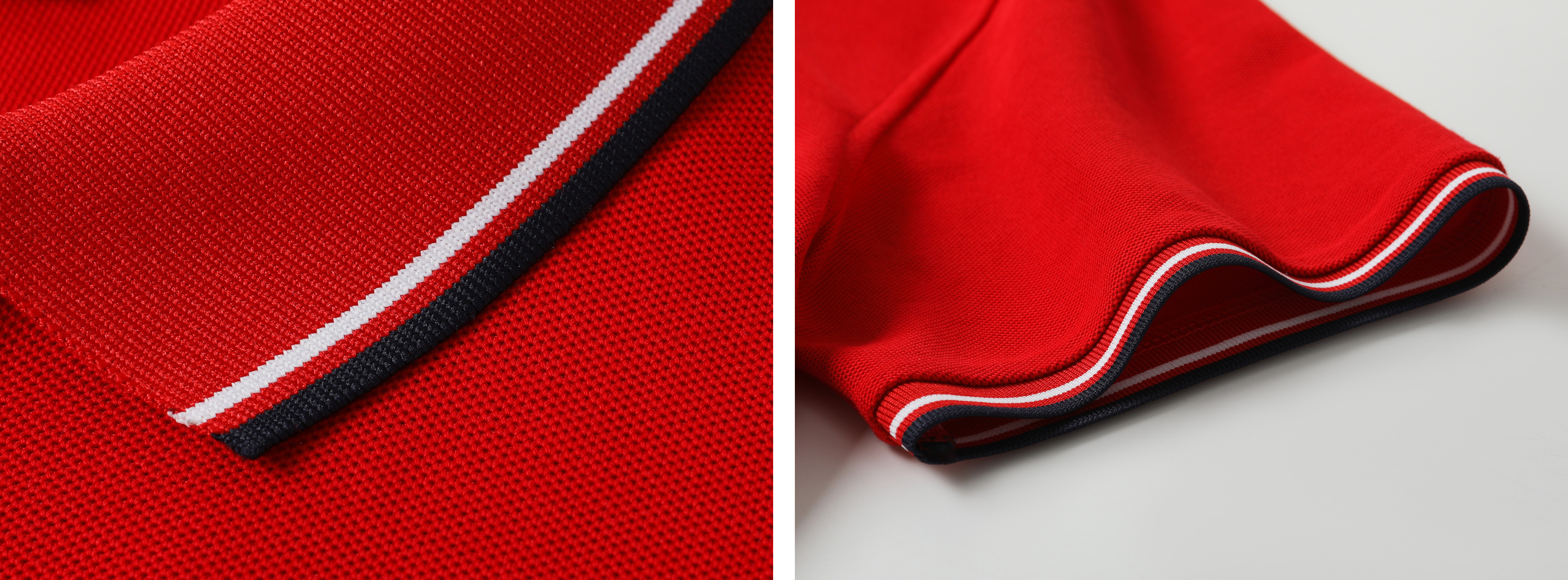 Color-Blocked Ribbed Polo Collar vs. Solid Ribbed Polo Collar Styles