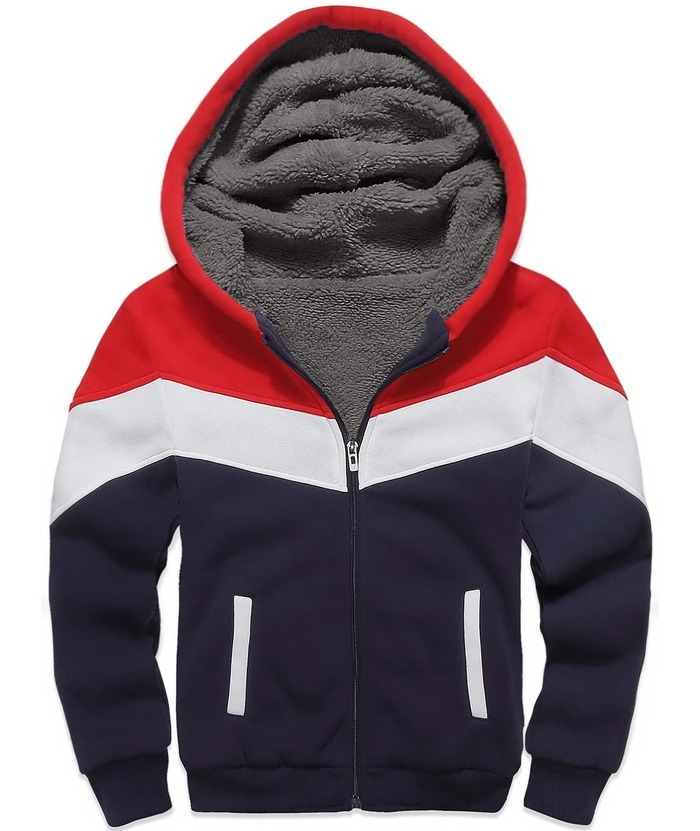 ZITY Boy's Collar Fleece Zip Up Hoodie-ZPK005858 | Zitysports