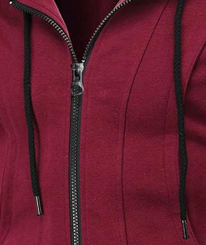 Men's Lightweight Long Sleeve Solid Color Full Zip Up Hoodie-DUMFH05025|Zitysports