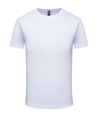 Solid Color Round Neck Dry Fit T-shirt-DUMTS05797