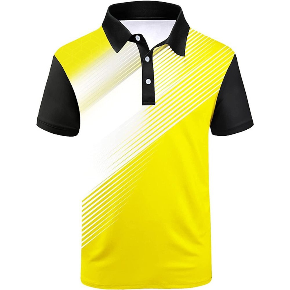 ZITY Men's Moisture Wicking Quick Dry Short Sleeve Print Golf Polo Shirt-APOH700045 | Zitysports