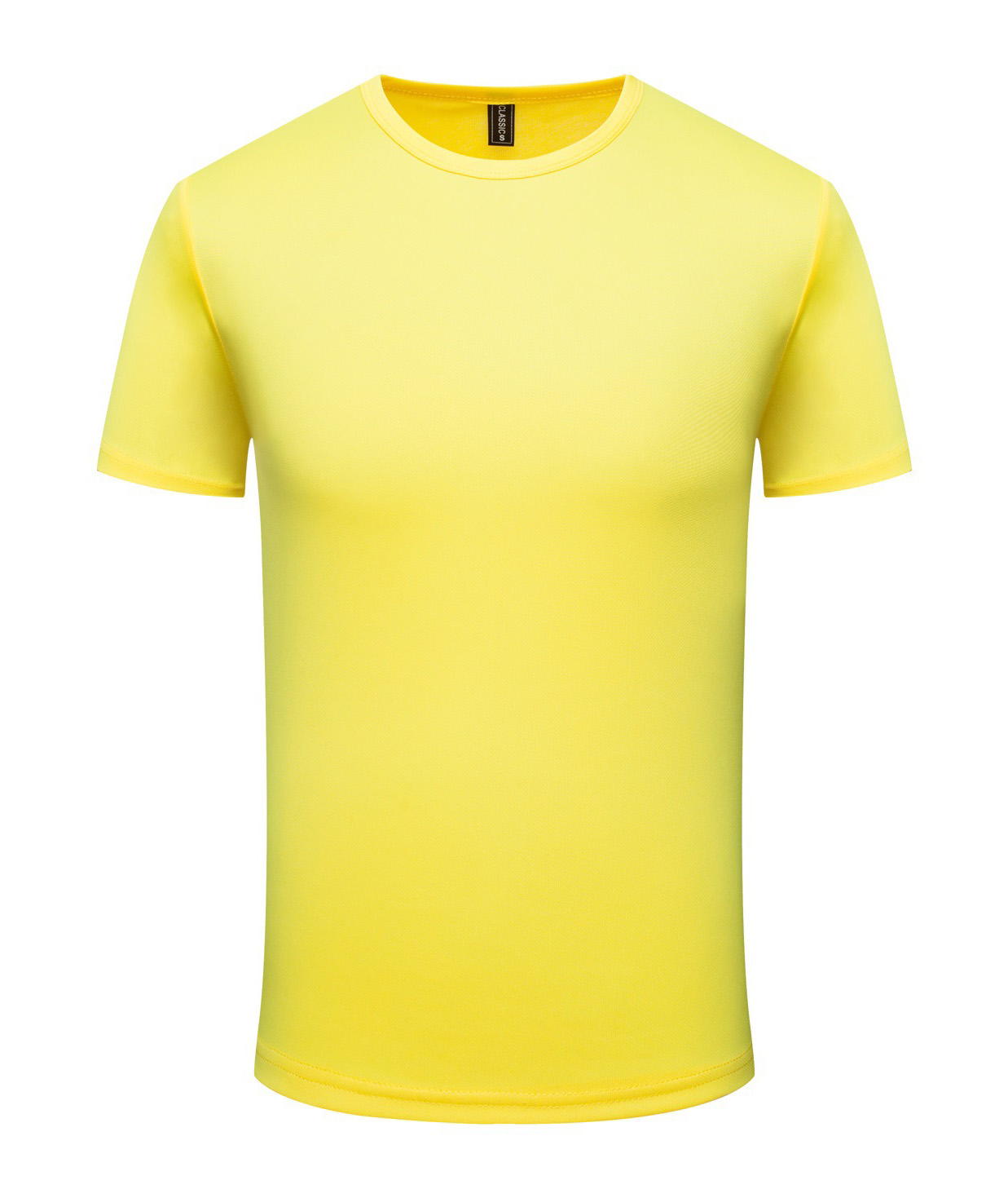Solid Color Round Neck Dry Fit T-shirt-DUMTS05797