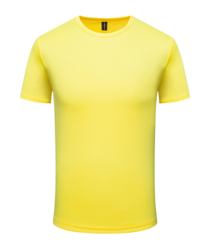 Solid Color Round Neck Dry Fit T-shirt-DUMTS05797