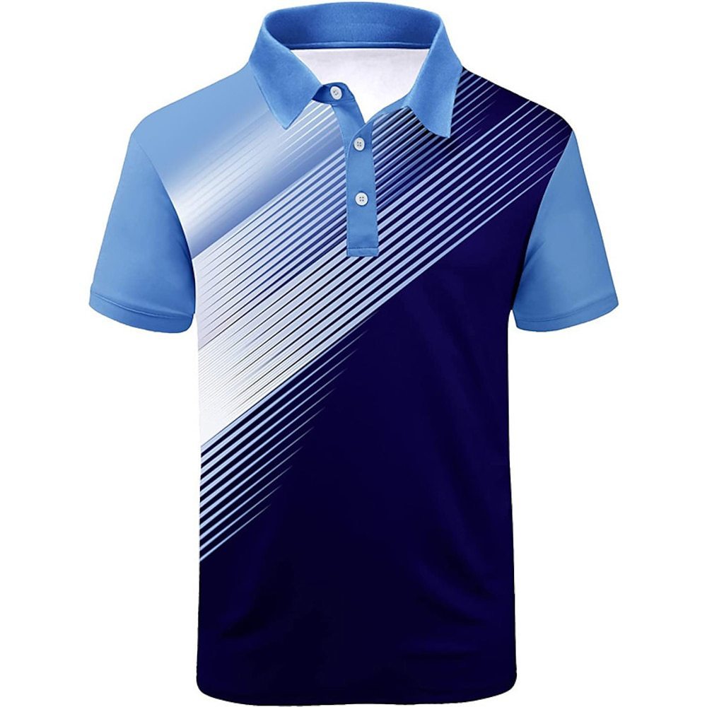 ZITY Men's Moisture Wicking Quick Dry Short Sleeve Print Golf Polo Shirt-APOH700045 | Zitysports