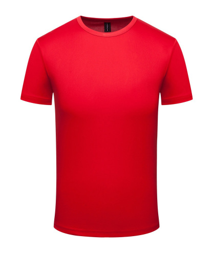 Solid Color Round Neck Dry Fit T-shirt-DUMTS05797
