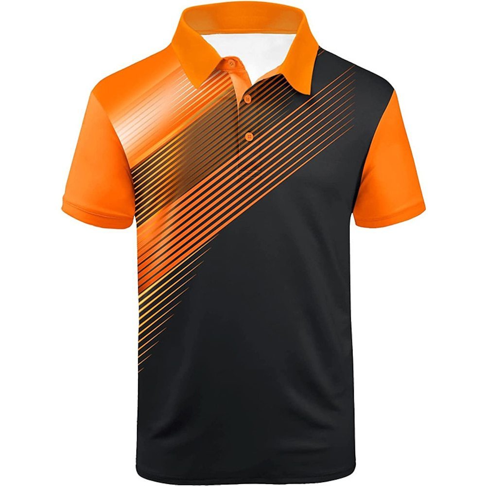ZITY Men's Moisture Wicking Quick Dry Short Sleeve Print Golf Polo Shirt-APOH700045 | Zitysports