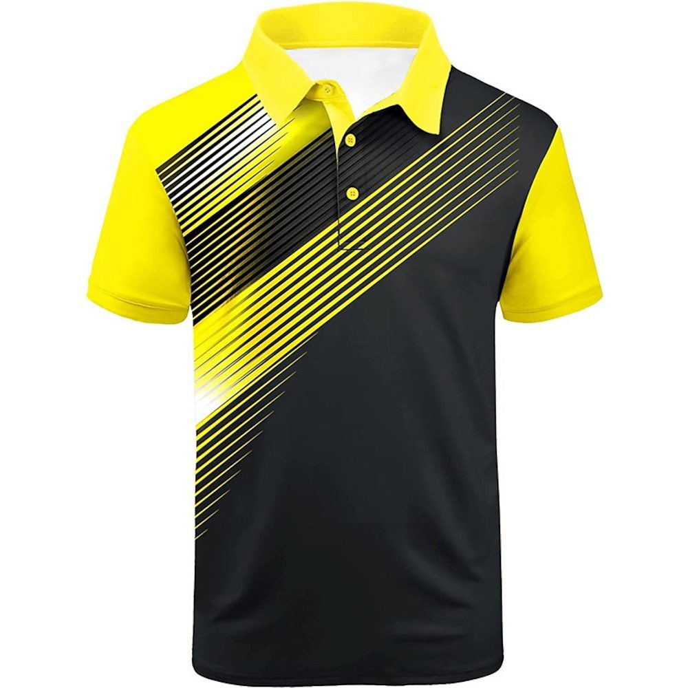 ZITY Men's Moisture Wicking Quick Dry Short Sleeve Print Golf Polo Shirt-APOH700045 | Zitysports