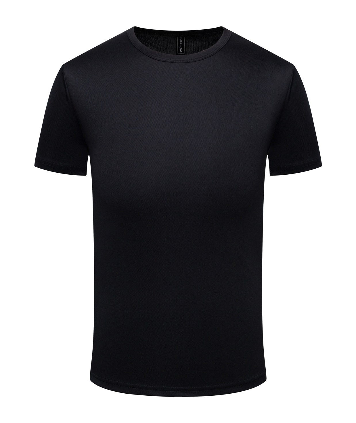 Solid Color Round Neck Dry Fit T-shirt-DUMTS05797