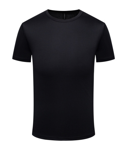 Solid Color Round Neck Dry Fit T-shirt-DUMTS05797
