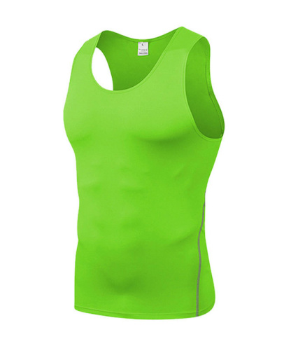 Men's Solid Compression Tank Top-DUMVE05976