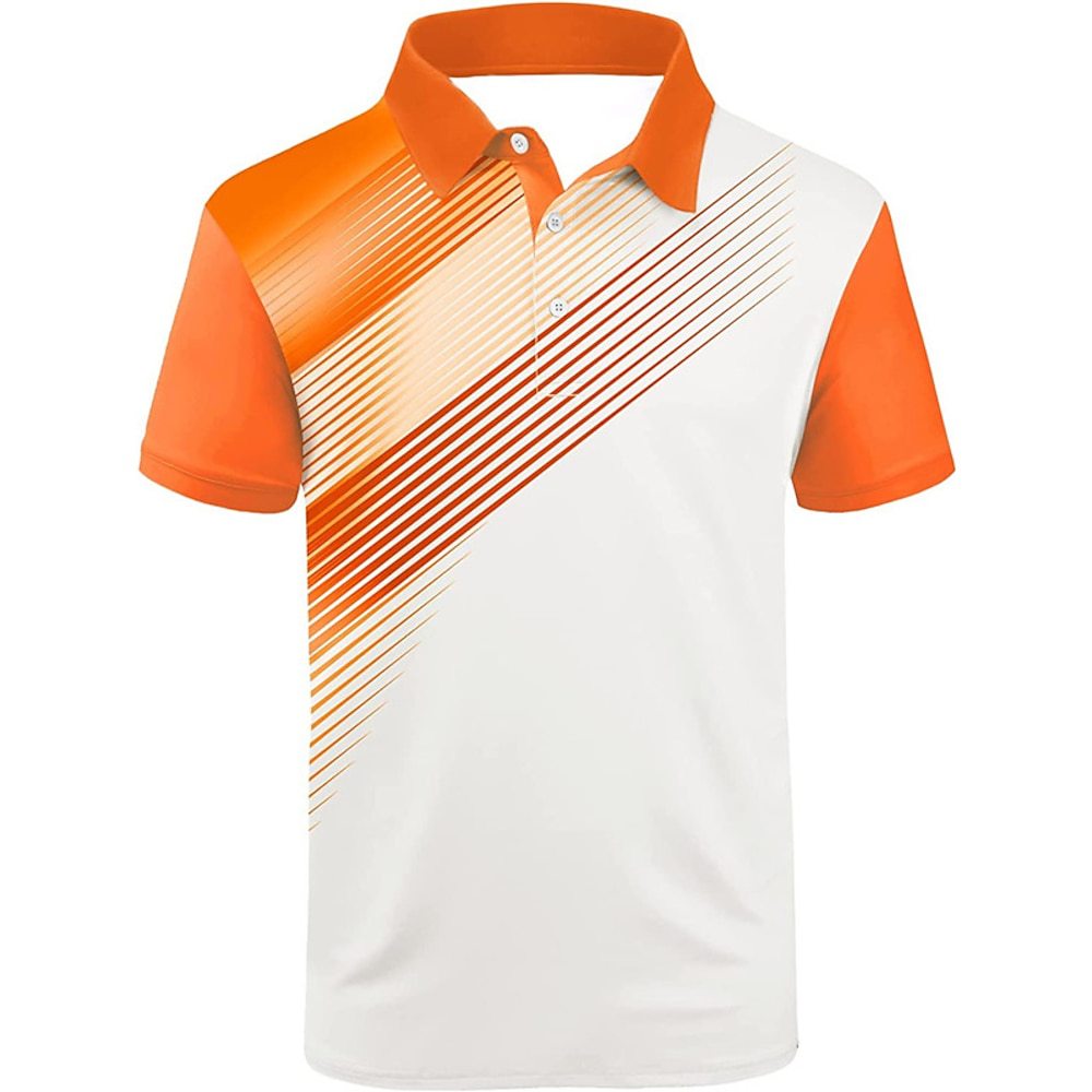 ZITY Men's Moisture Wicking Quick Dry Short Sleeve Print Golf Polo Shirt-APOH700045 | Zitysports