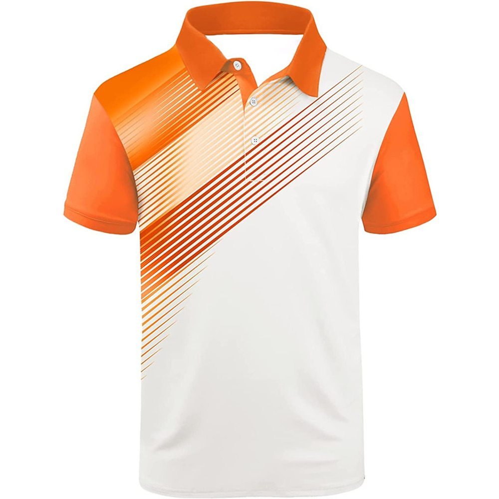 ZITY Men's Moisture Wicking Quick Dry Short Sleeve Print Golf Polo Shirt-APOH700045 | Zitysports