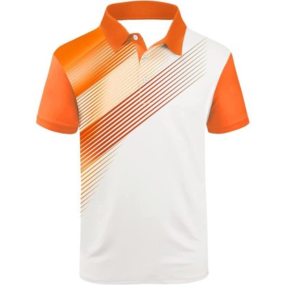 ZITY Men's Moisture Wicking Quick Dry Short Sleeve Print Golf Polo Shirt-APOH700045 | Zitysports