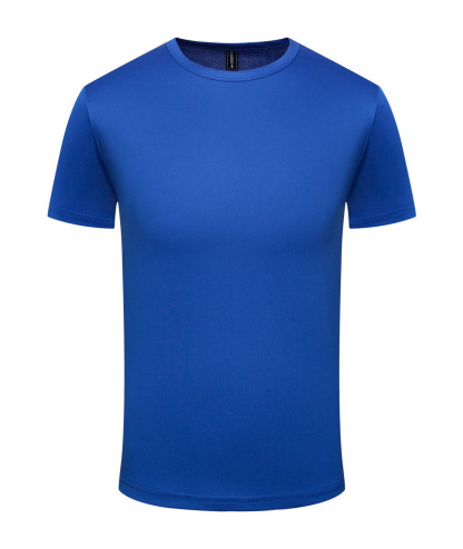 Solid Color Round Neck Dry Fit T-shirt-DUMTS05797