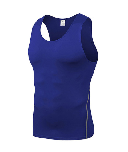 Men's Solid Compression Tank Top-DUMVE05976
