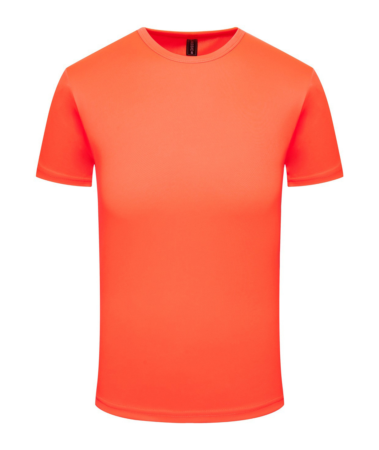 Solid Color Round Neck Dry Fit T-shirt-DUMTS05797