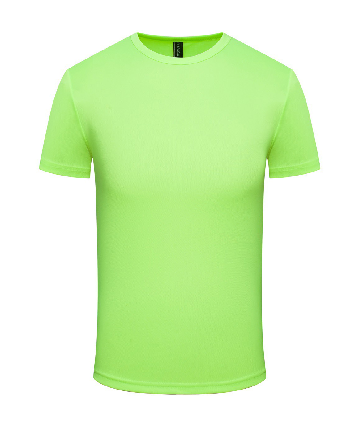 Solid Color Round Neck Dry Fit T-shirt-DUMTS05797