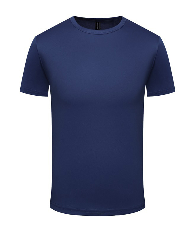 Solid Color Round Neck Dry Fit T-shirt-DUMTS05797