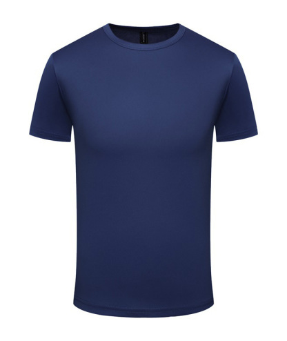 Solid Color Round Neck Dry Fit T-shirt-DUMTS05797