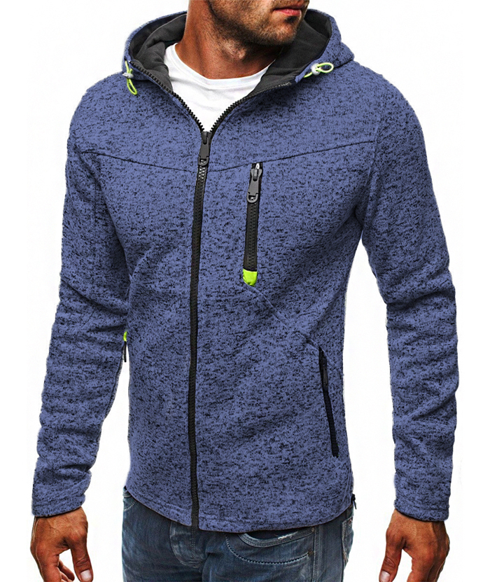 ZITY Men's Full Zipper Long Sleeve Breathable Warm Hoodie-DUMHD05096|Zitysports