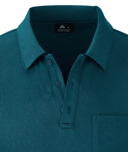 ZITY Men's Solid Color Fast Dry Neck Air Force with Pocket Polo Shirt-ZPK008914 | Zitysports