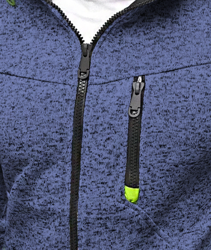 ZITY Men's Full Zipper Long Sleeve Breathable Warm Hoodie-DUMHD05096|Zitysports