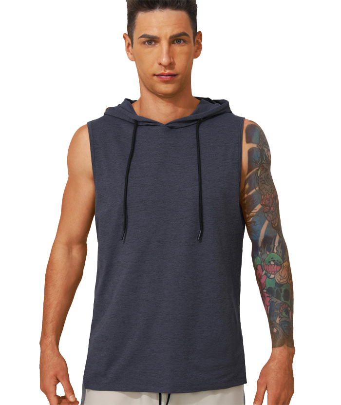 ZITY Men's Casual Sports Running Sleeveless Hoodie-DUMMG05203|Zitysports