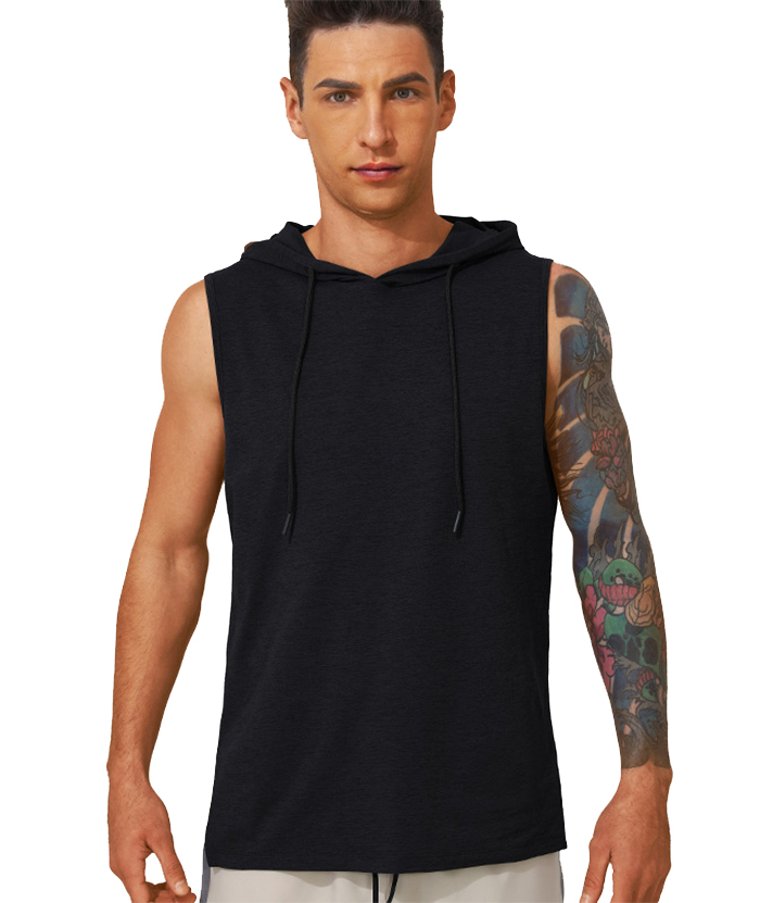 ZITY Men's Casual Sports Running Sleeveless Hoodie-DUMMG05203|Zitysports