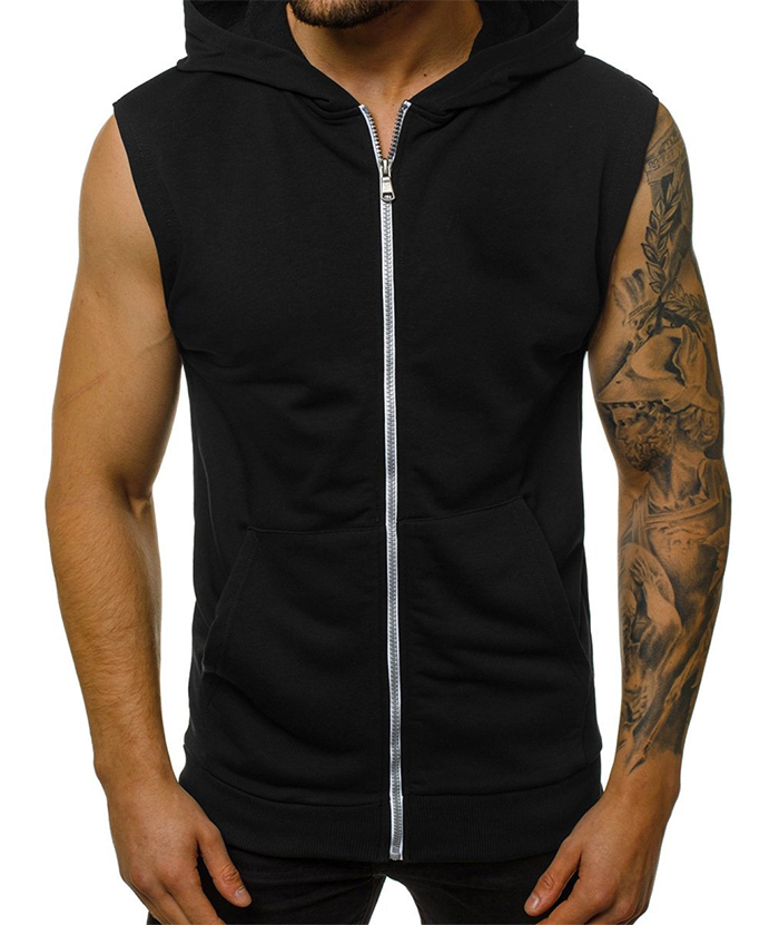 ZITY Men's Fitness Sports Sleeveless hoodie-DUMMG05211|Zitysports
