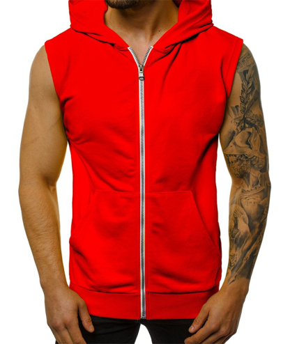 ZITY Men's Fitness Sports Sleeveless hoodie-DUMMG05211|Zitysports