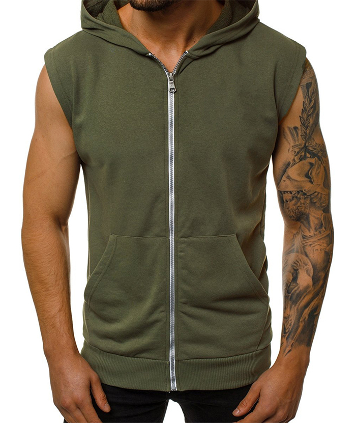 ZITY Men's Fitness Sports Sleeveless hoodie-DUMMG05211|Zitysports