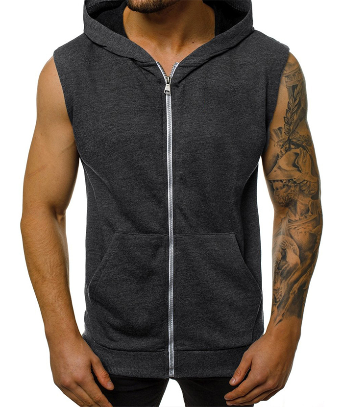 ZITY Men's Fitness Sports Sleeveless hoodie-DUMMG05211|Zitysports