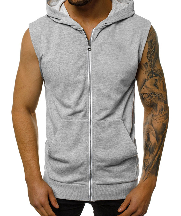 ZITY Men's Fitness Sports Sleeveless hoodie-DUMMG05211|Zitysports