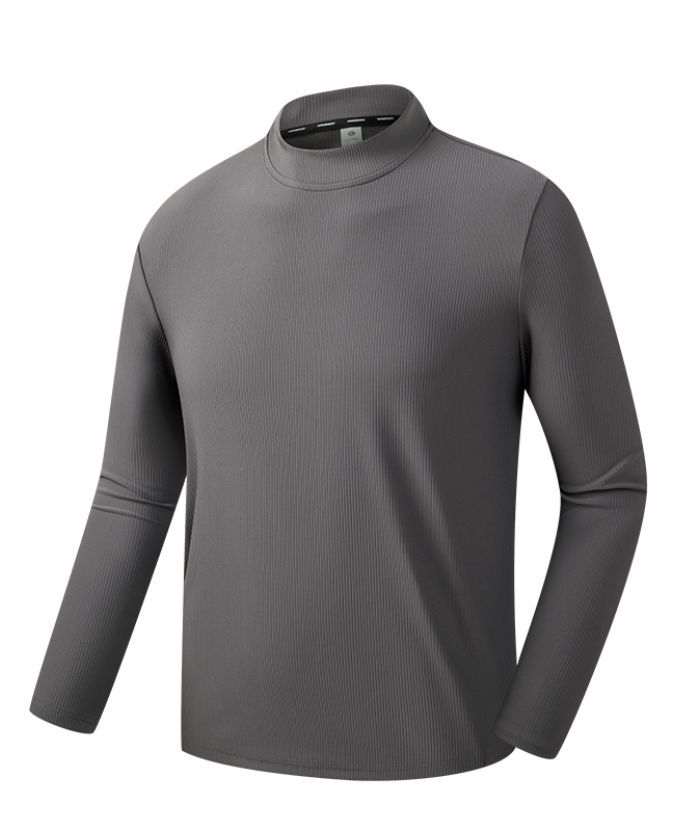 Men's Sports Round Neck Long Sleeve Polo Shirts-8849