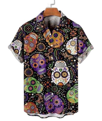 ZITY Men's Large Size Stretch Printed Shirt