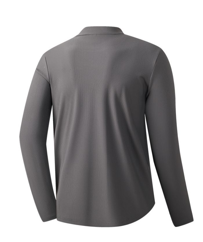 Men's Sports Round Neck Long Sleeve Polo Shirts-8849