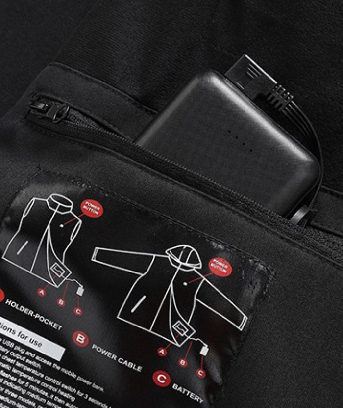 Men's Casual Solid Color Heated Vest-2380