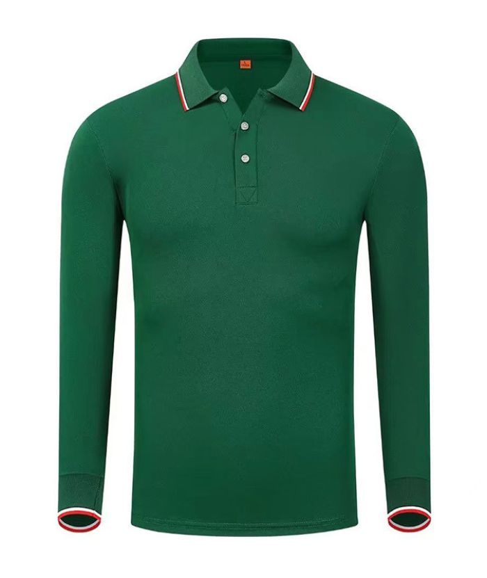Men's Long Sleeve Lapel Slim Fit Polo Shirt-DUMLP05808