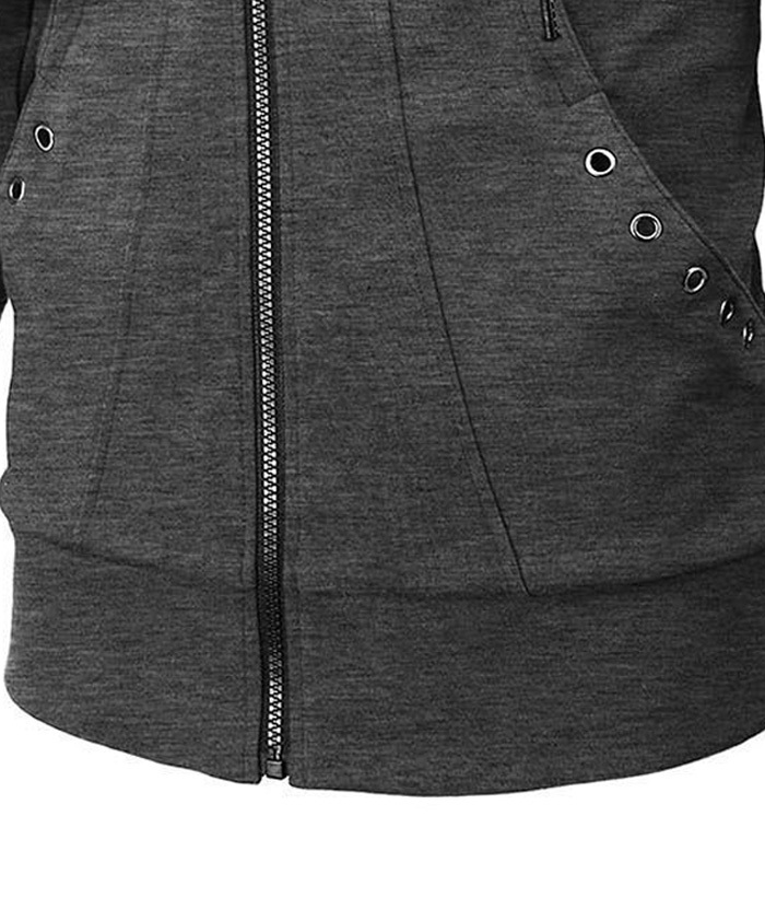 Men's Lightweight Long Sleeve Solid Color Full Zip Up Hoodie-DUMFH05025|Zitysports