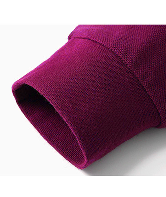 Men's Casual Long Sleeve Solid Color Polo Shirt-SD8988