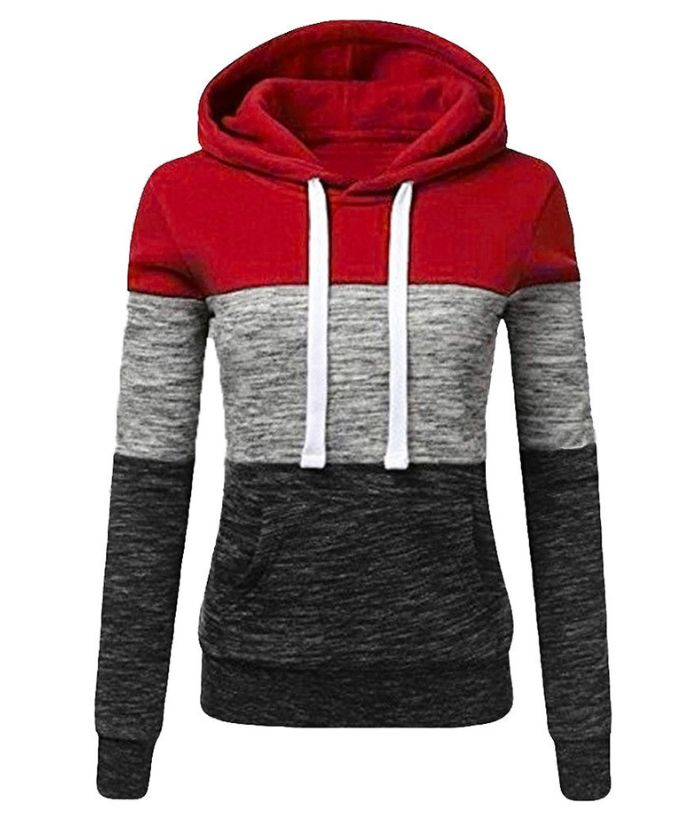 ZITY Women's Color Block Sweatshirt with Pockets-DUWFH04931|Zitysports