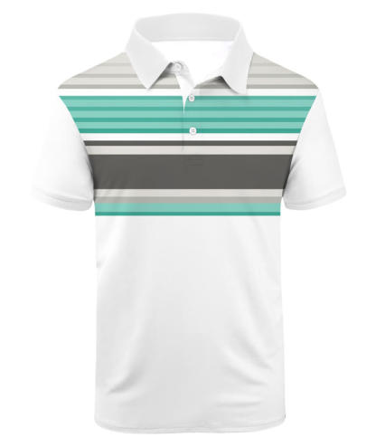 ZITY Men's Striped Color Block Dri Fit Polo Shirt-APOH700052