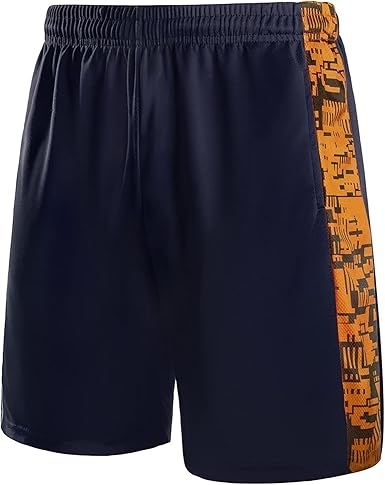 SECOOD Men’s Sports Casual Swimming Trunks Bathing Trunks Quick-Drying Basketball Training Shorts with Pockets