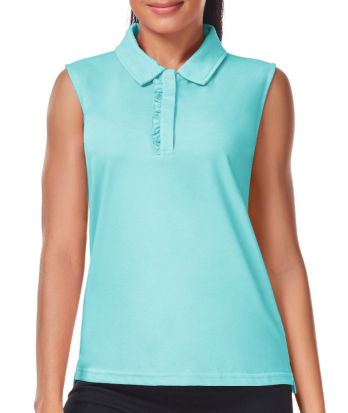 Wholesale Women's Sleeveless Sun Protection Polo Shirt | Zitysports