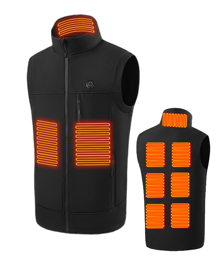 ZITY Men's Casual Solid Color Heated Vest-2380