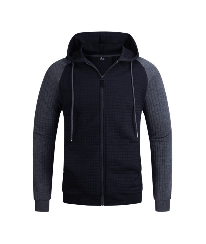 ZITY Men's Slim Fit Long Sleeve Color Block Hoodie Sweatshirt-ZPK006332 | Zitysports