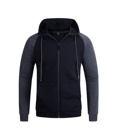 ZITY Men's Slim Fit Long Sleeve Color Block Hoodie Sweatshirt-ZPK006332 | Zitysports