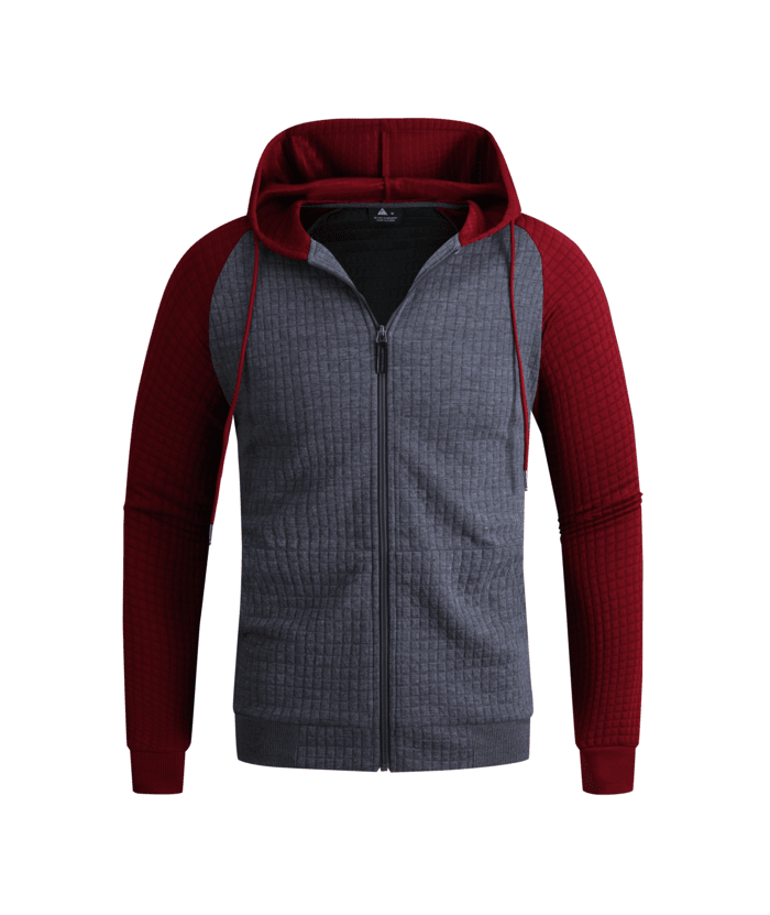 ZITY Men's Slim Fit Long Sleeve Color Block Hoodie Sweatshirt-ZPK006332 | Zitysports